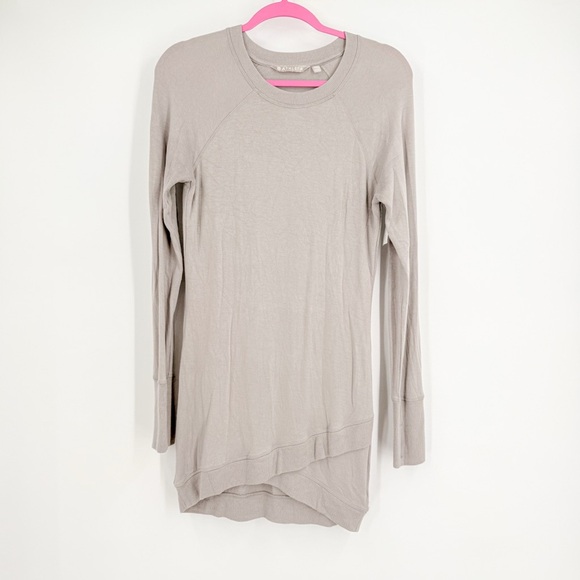 Athleta Gray Ribbed Asymmetrical Tunic - Picture 1 of 4